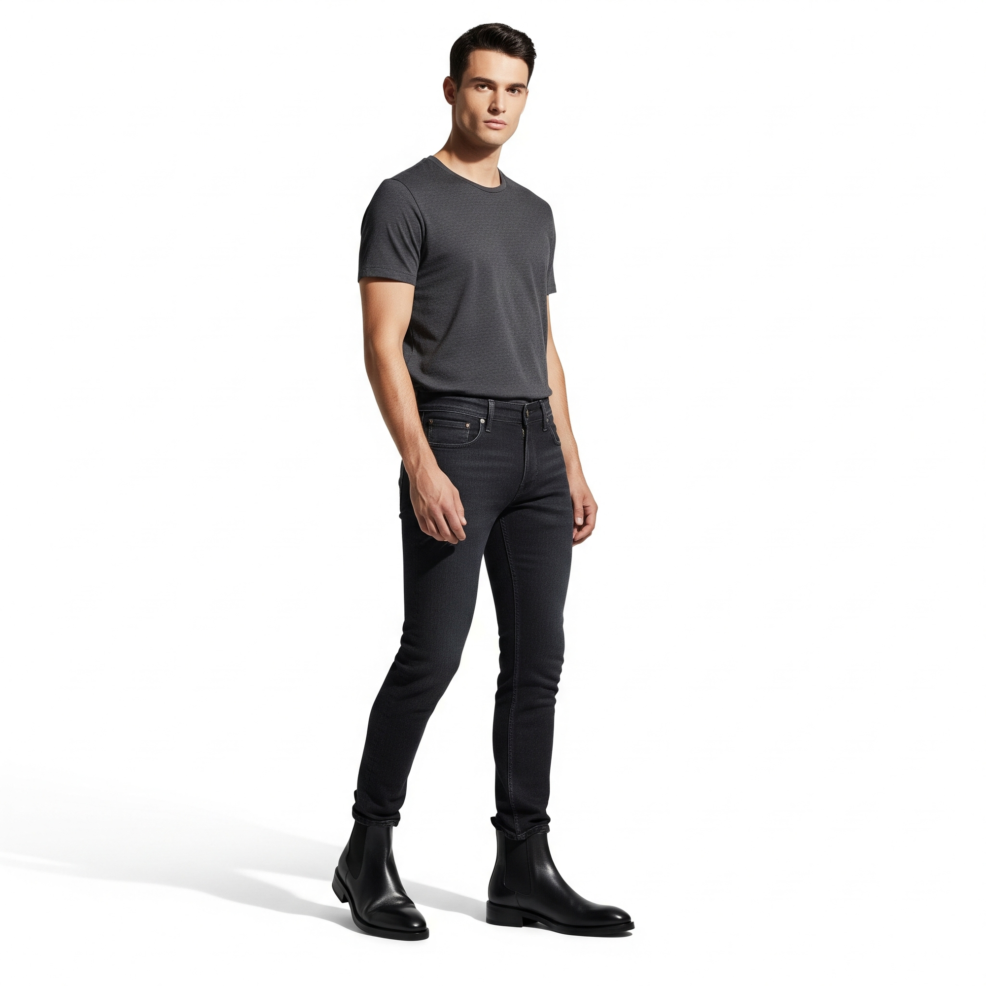 Men's Black Leather Chelsea Boots - Classic & Stylish Footwear