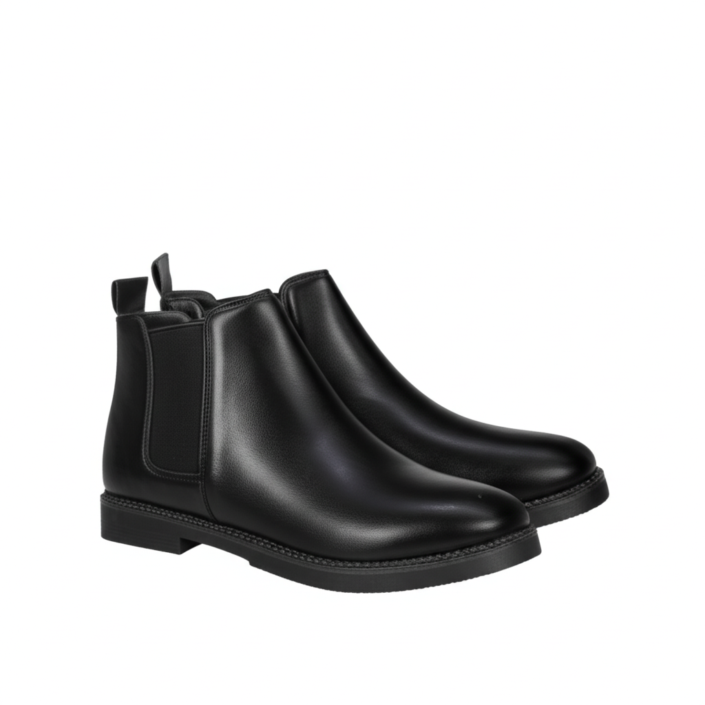 Men's Black Leather Chelsea Boots - Classic & Stylish Footwear