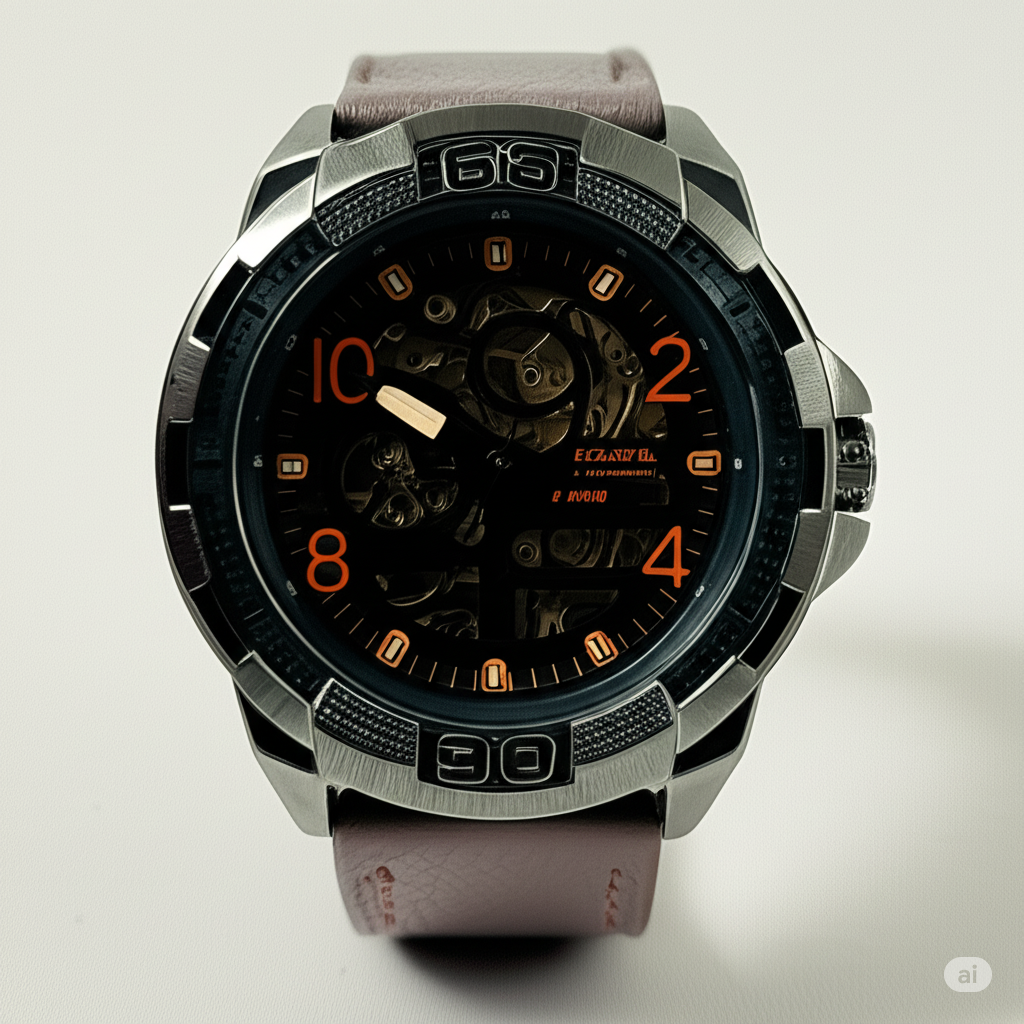 Premium Skeleton Dial Automatic Watch for Men – Leather Strap | Stylish Luxury Timepiece