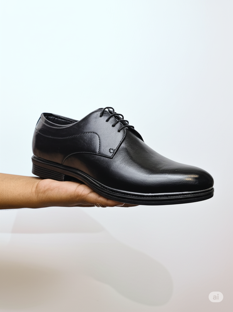 Men's Black Leather Dress Shoes - Classic Formal & Business Footwear