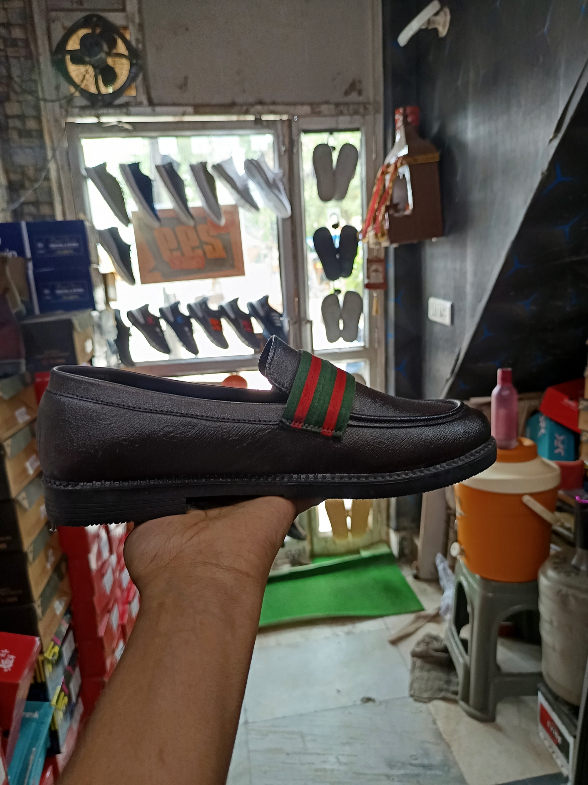 Men's Brown Leather Loafers - Classic Slip-On Shoes