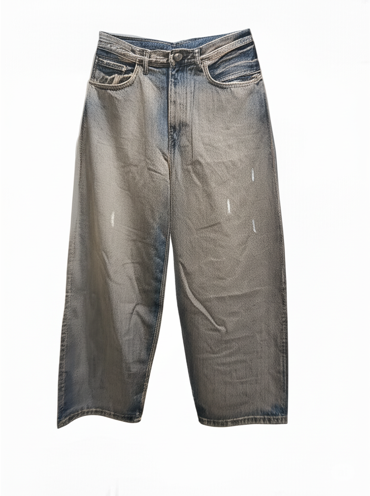Baggy Fit Denim Jeans – Vintage Wash, Relaxed Straight Leg