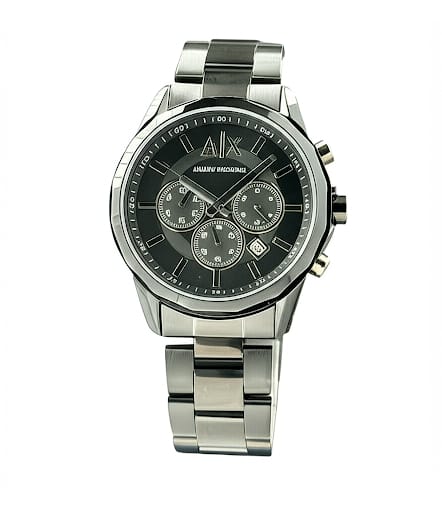 Armani Exchange AX Black Dial Chronograph Men's Watch | Stainless Steel Strap | Premium Luxury Watch for Men