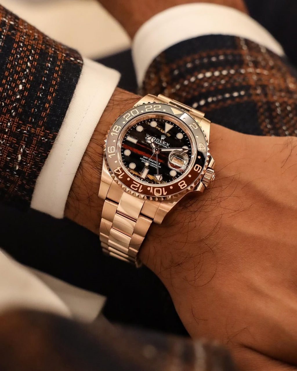 Rolex GMT Master II Tiger Iron Dial – Premium 7AA Automatic Watch for Men (2025 Everose Edition)
